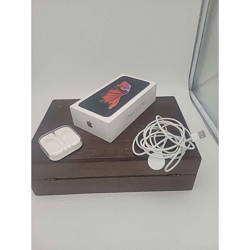 Apple iPhone 6s Plus Box for Space Gray 128GB-BOX ONLY NO PHONE Inserts Charger